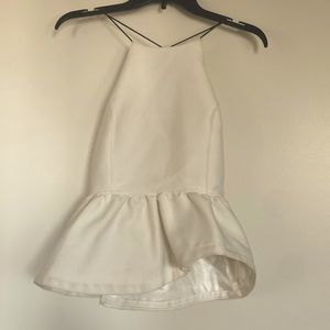 Peplum White Blouse